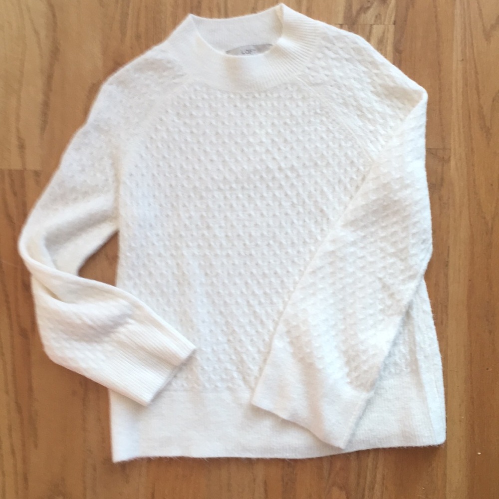 Loft winter white sweater
